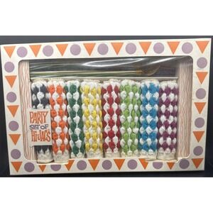 Vintage Party Set of Hi-Jacs 16 Piece Set Swizzle Sticks Drink Glass Sleeve Card